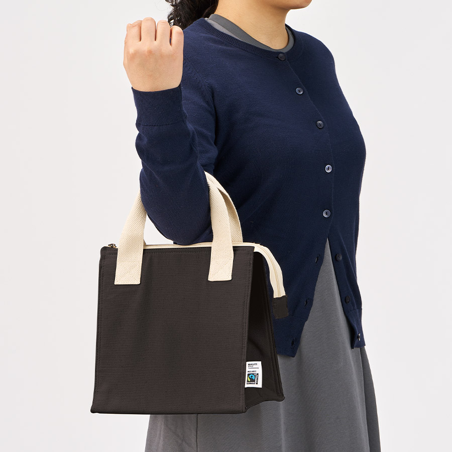 フェアトレードコットンスクエア保冷トート（S）