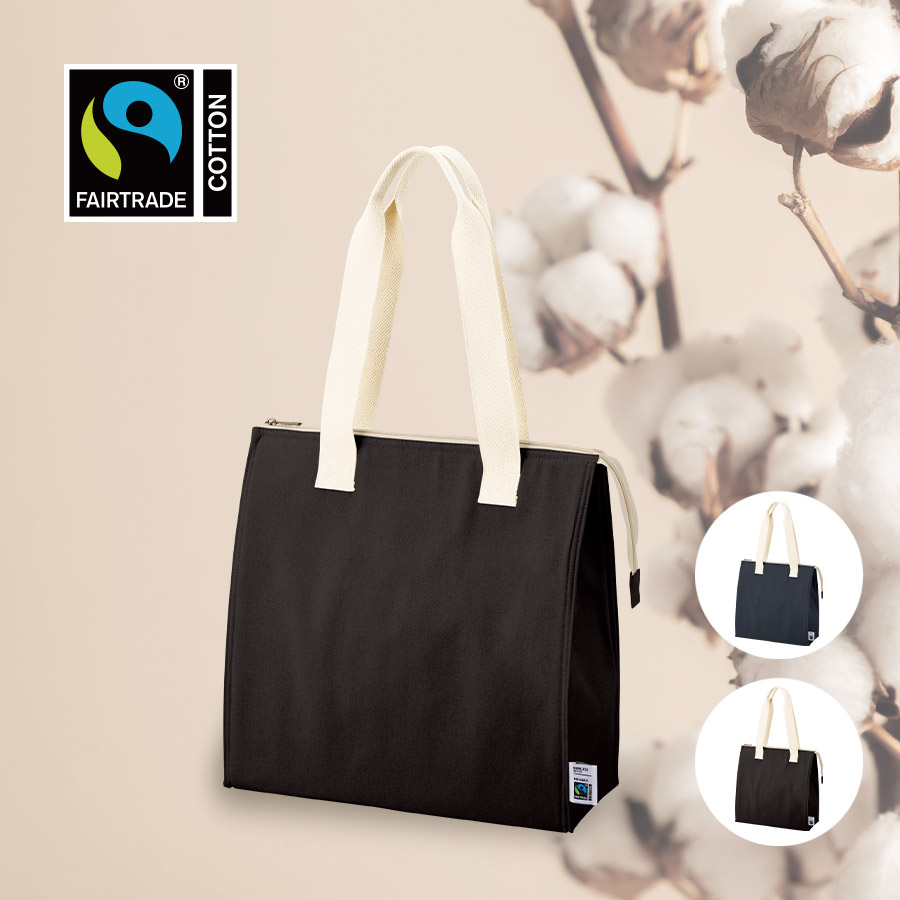 TR-1404フェアトレードコットンスクエア保冷トート（M）