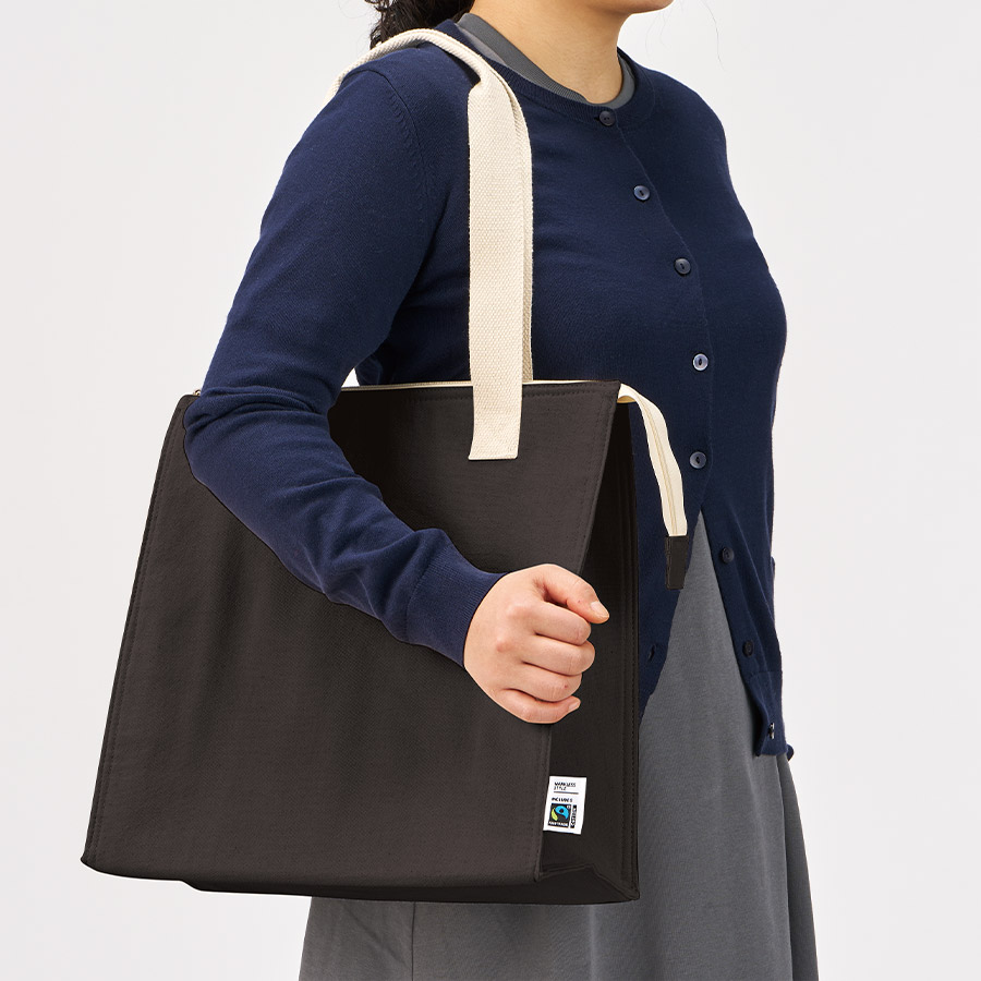 フェアトレードコットンスクエア保冷トート（M）