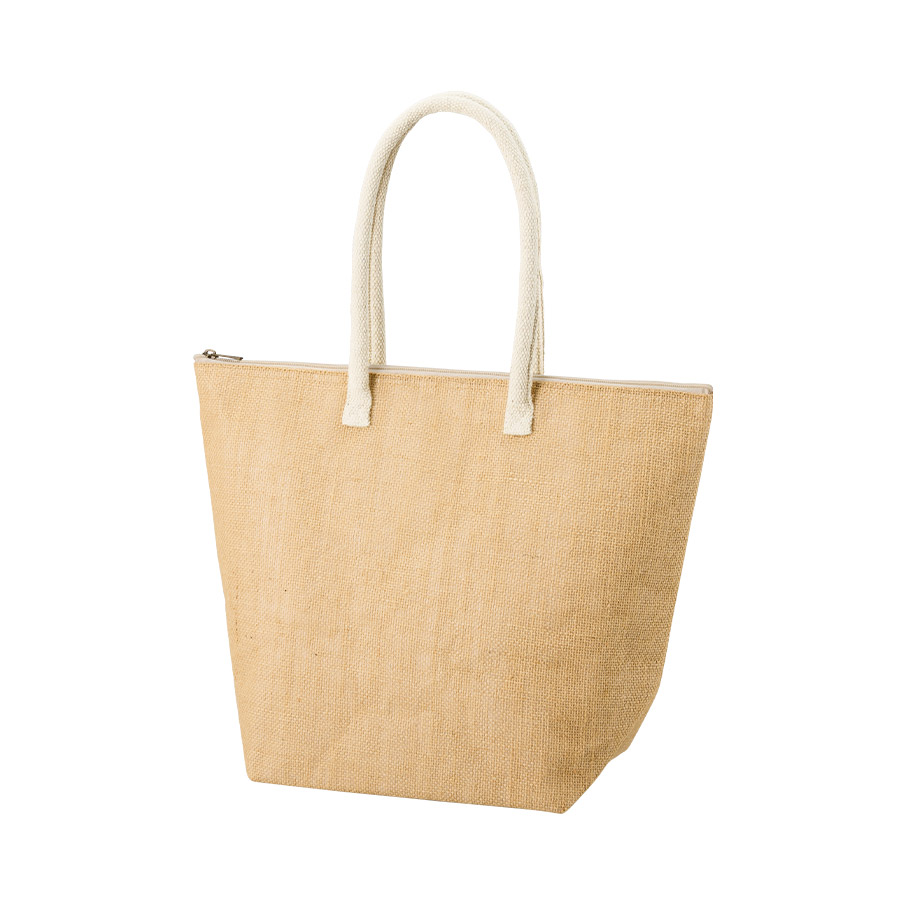ジュート保冷トート（M）　ナチュラルベージュ