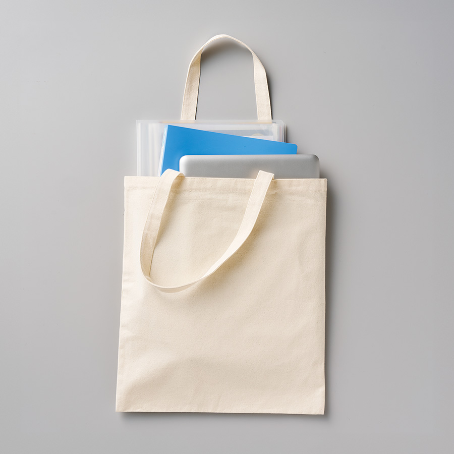 ライトキャンバスフラットバッグ（L）　ナチュラル