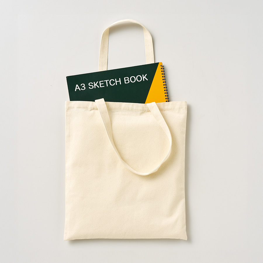 ライトキャンバスフラットバッグ（LL）　ナチュラル