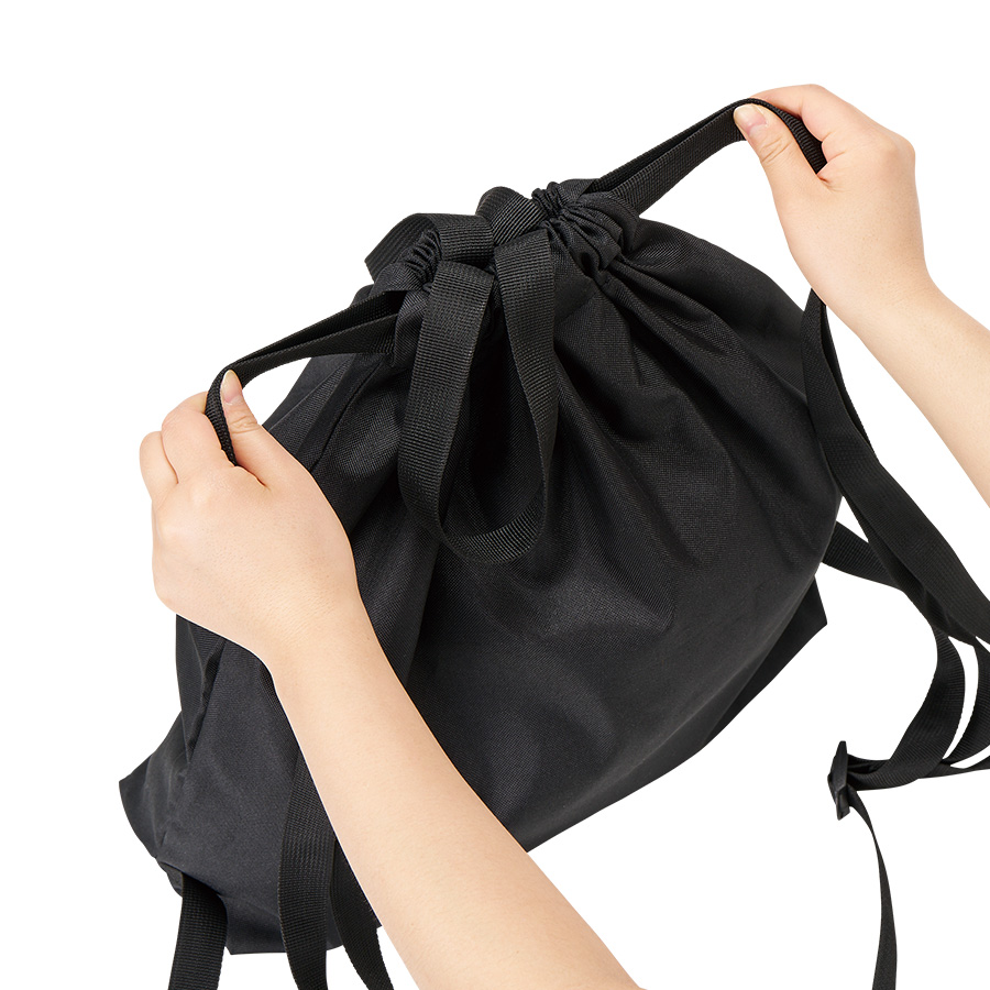 ハンドル付ポリ巾着リュック