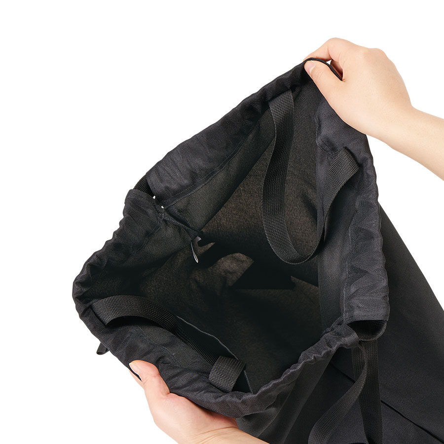 ハンドル付ポリ巾着リュック