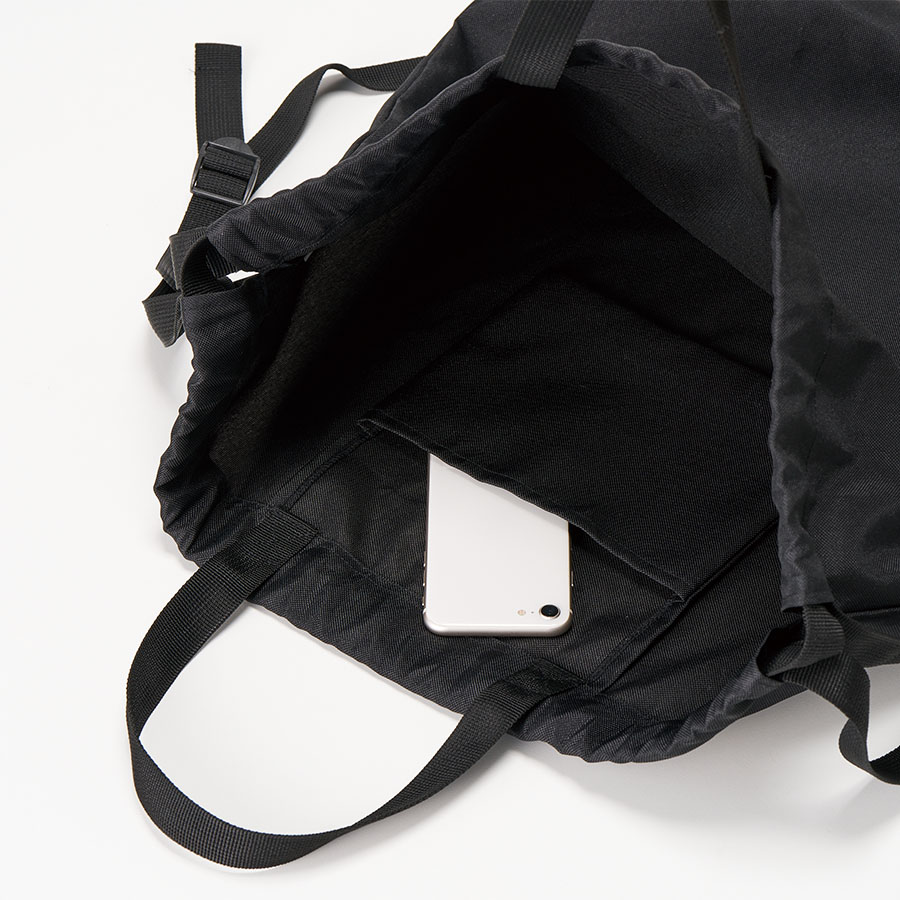 ハンドル付ポリ巾着リュック