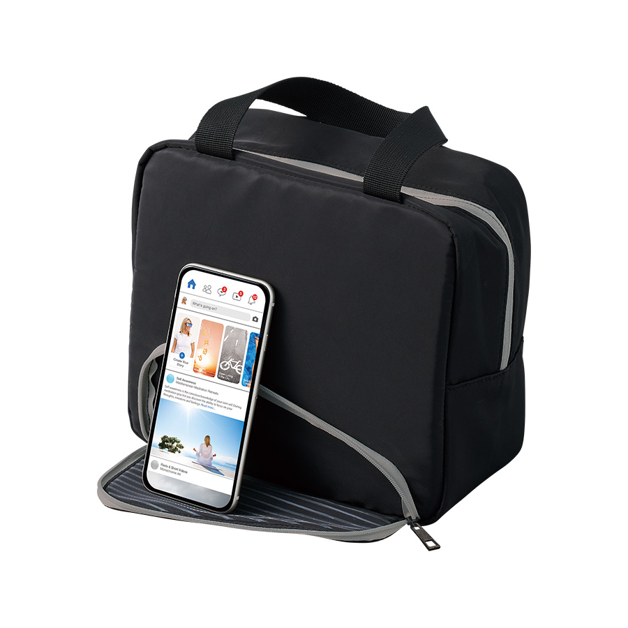 スマホが立てられるクーラーランチバッグ