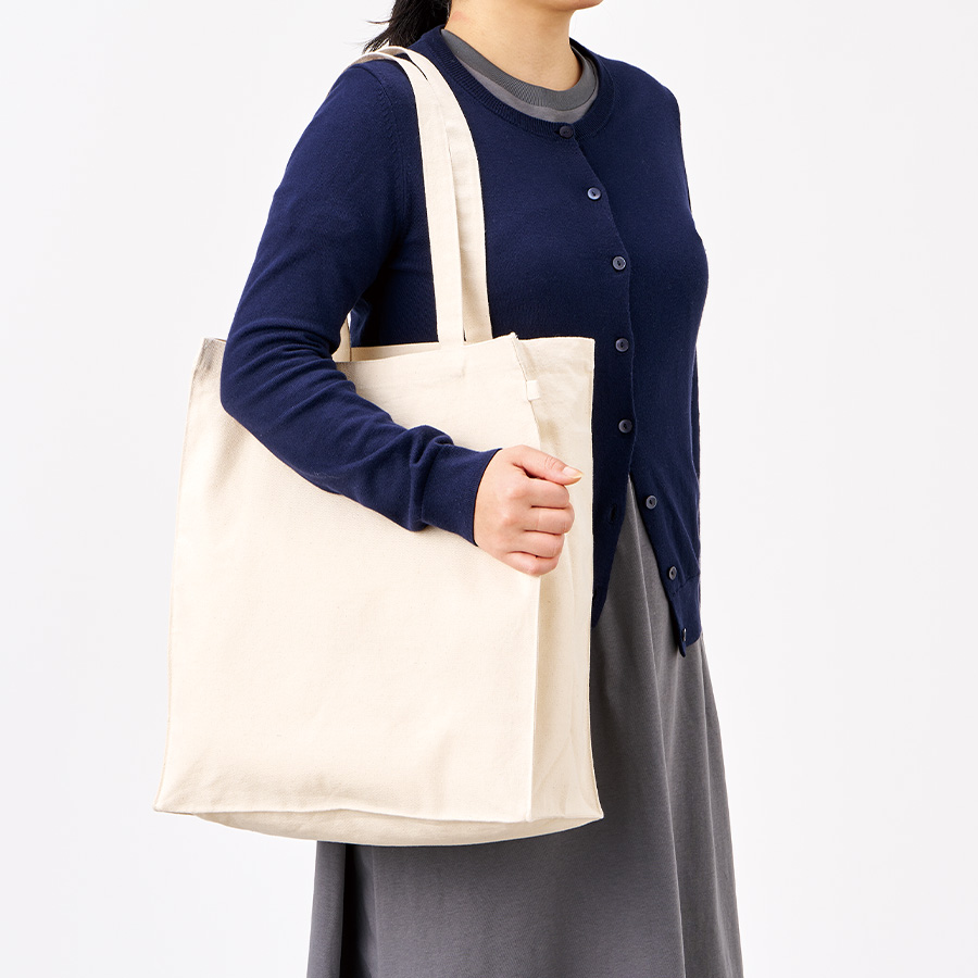 キャンバスボックストートループ付　ナチュラル