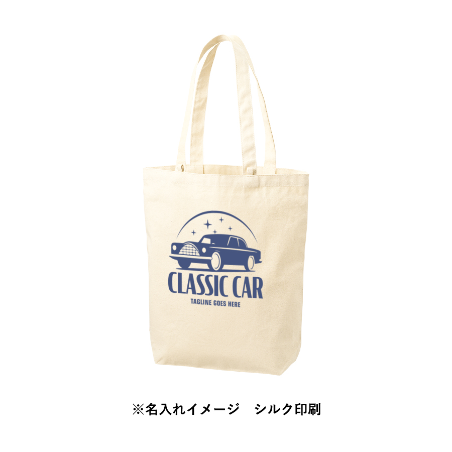 キャンバストート（Ｍ）インナーポケット＆ループ付　ナチュラル