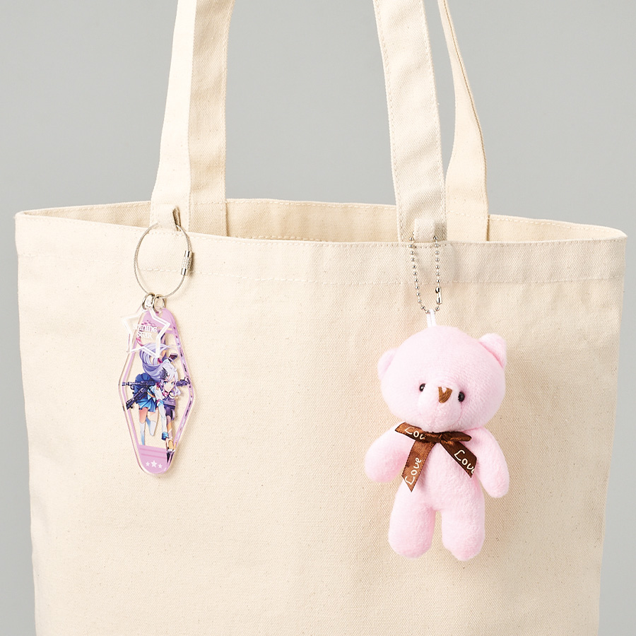 キャンバストート（Ｍ）インナーポケット＆ループ付　ナチュラル