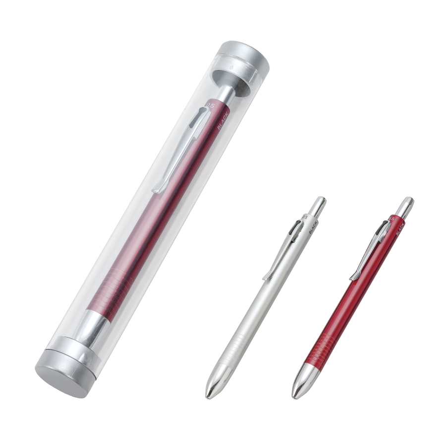 TS-0160【アウトレット】メタリック4アクションペン（ケース付）