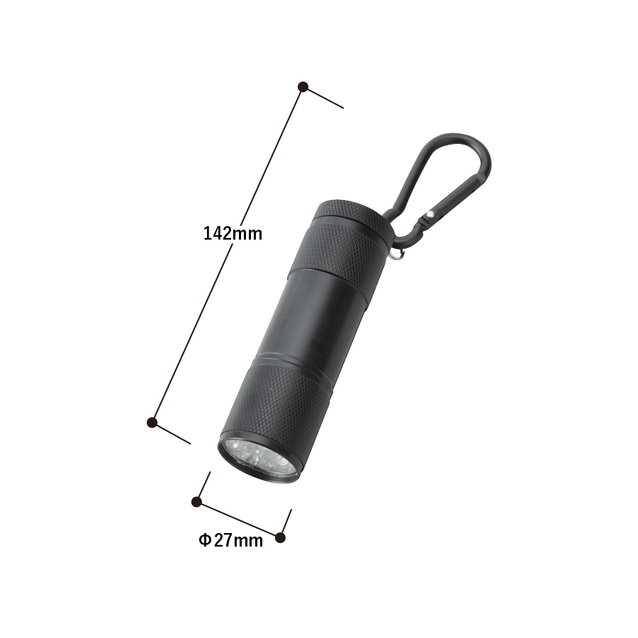 LED９灯カラビナ付ライト