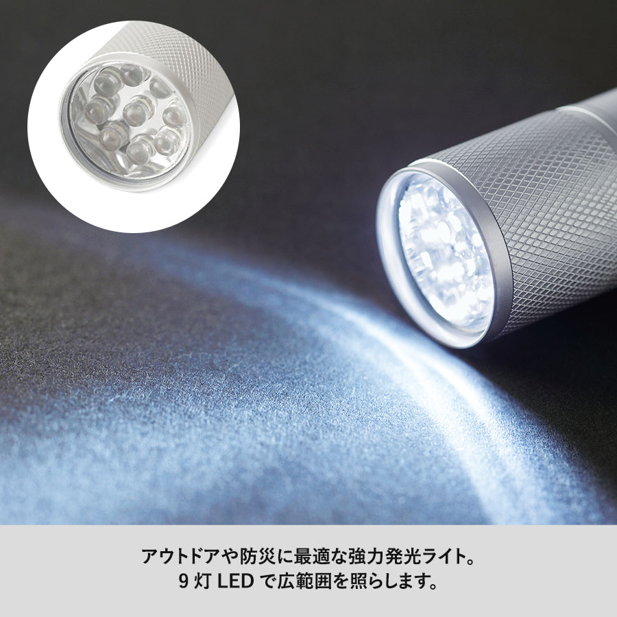 LED９灯カラビナ付ライト