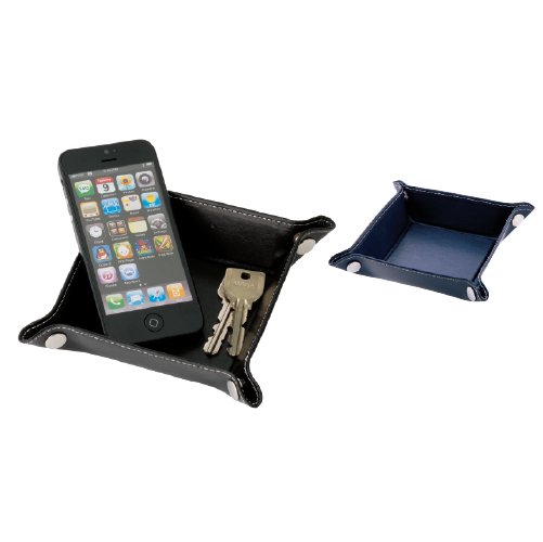 TS-1037レザーボタントレイ