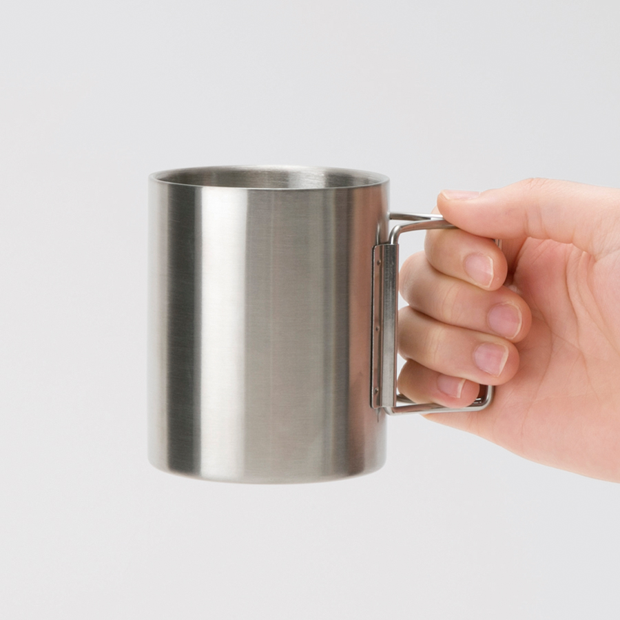 折りたたみハンドルステンレスマグ
