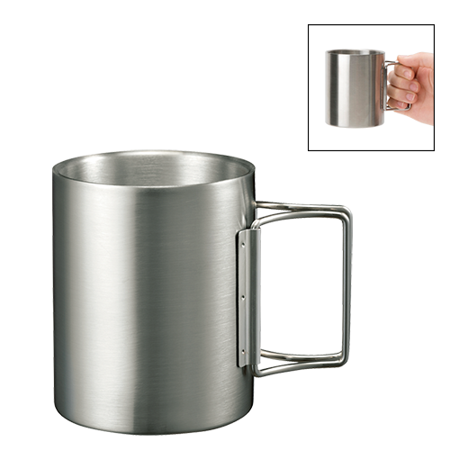 折りたたみハンドルステンレスマグ