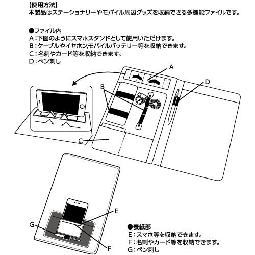 【アウトレット】モバイルビジネスファイル　A4　ブラック