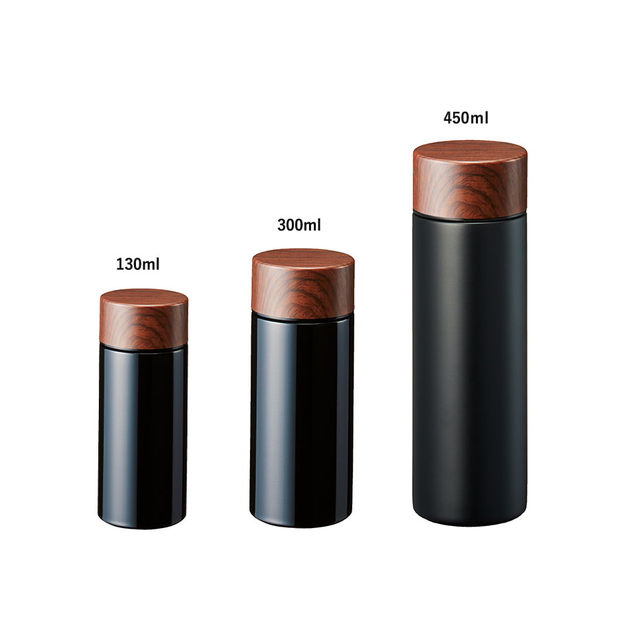 木目調サーモステンレスボトル　130ml