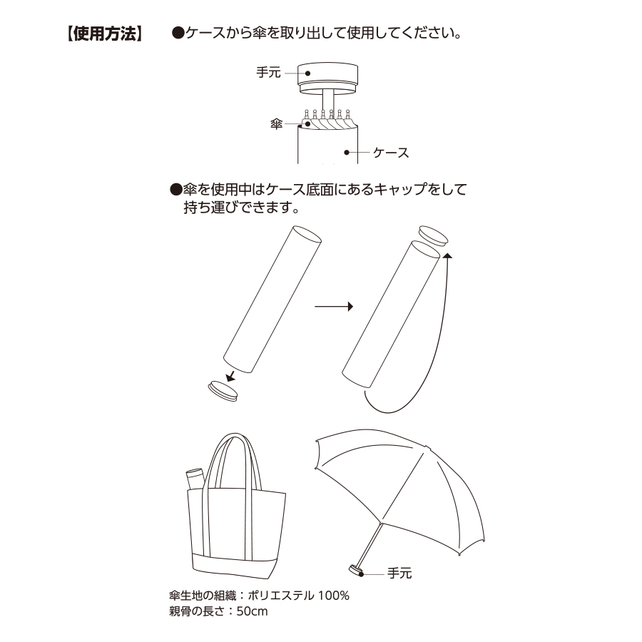 ボトルケースUV折りたたみ傘