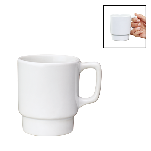 TS-1539陶器マグ　スタッキング　ホワイト