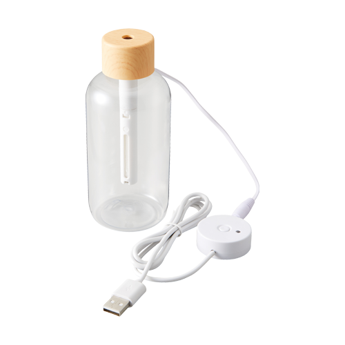パーソナル加湿器　木目調クリアボトルタイプ　ナチュラルウッド