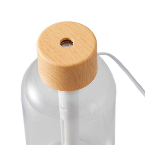 パーソナル加湿器　木目調クリアボトルタイプ　ナチュラルウッド
