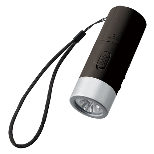 立てておけるラジオ付トーチライト