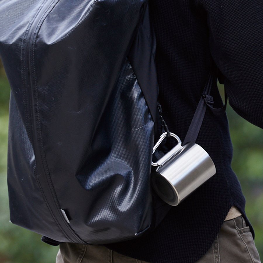 折りたたみカラビナハンドルステンレスマグ