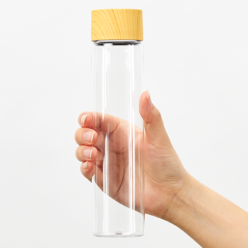 木目調キャップスリムクリアボトル