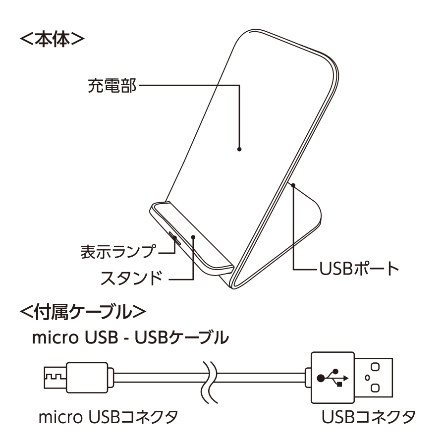 スタンドワイヤレス充電器　5W