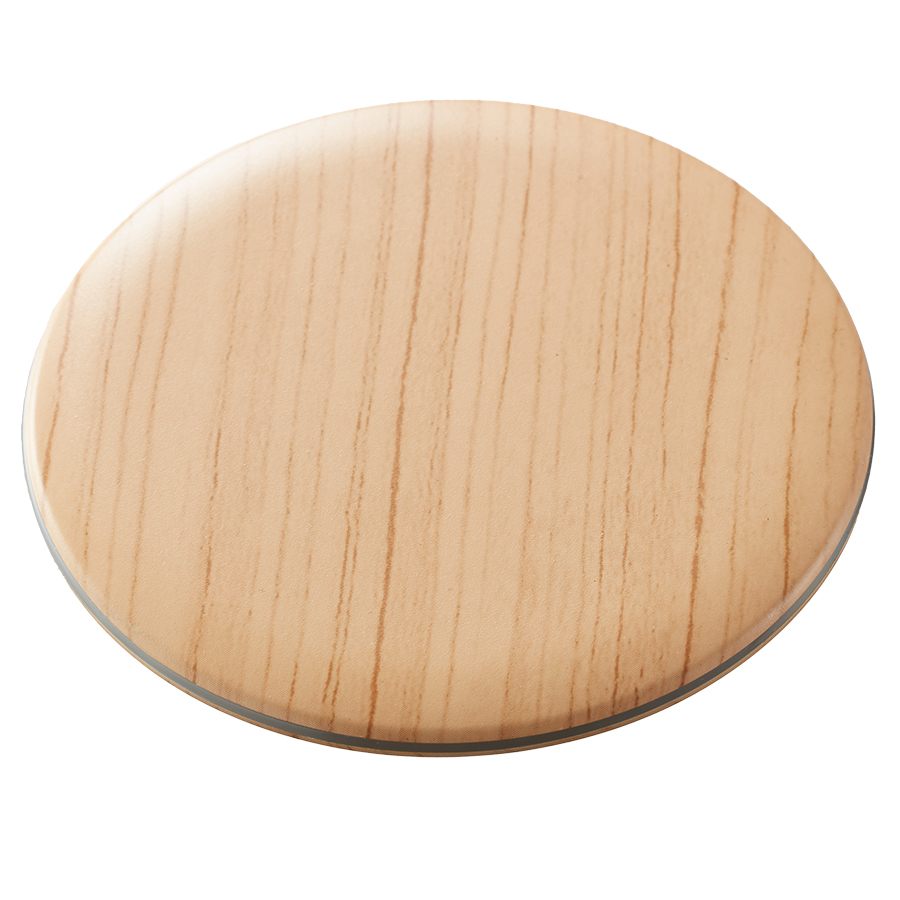 木目調ワイヤレス充電器　ラウンド10W