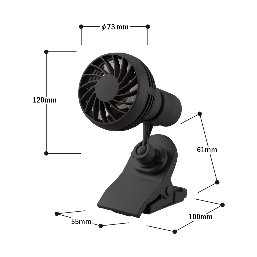 【アウトレット】クリップミニハンディファン