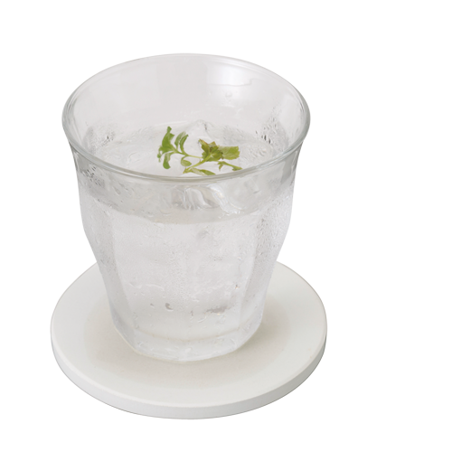 白雲石入り吸水コースター　ラウンド