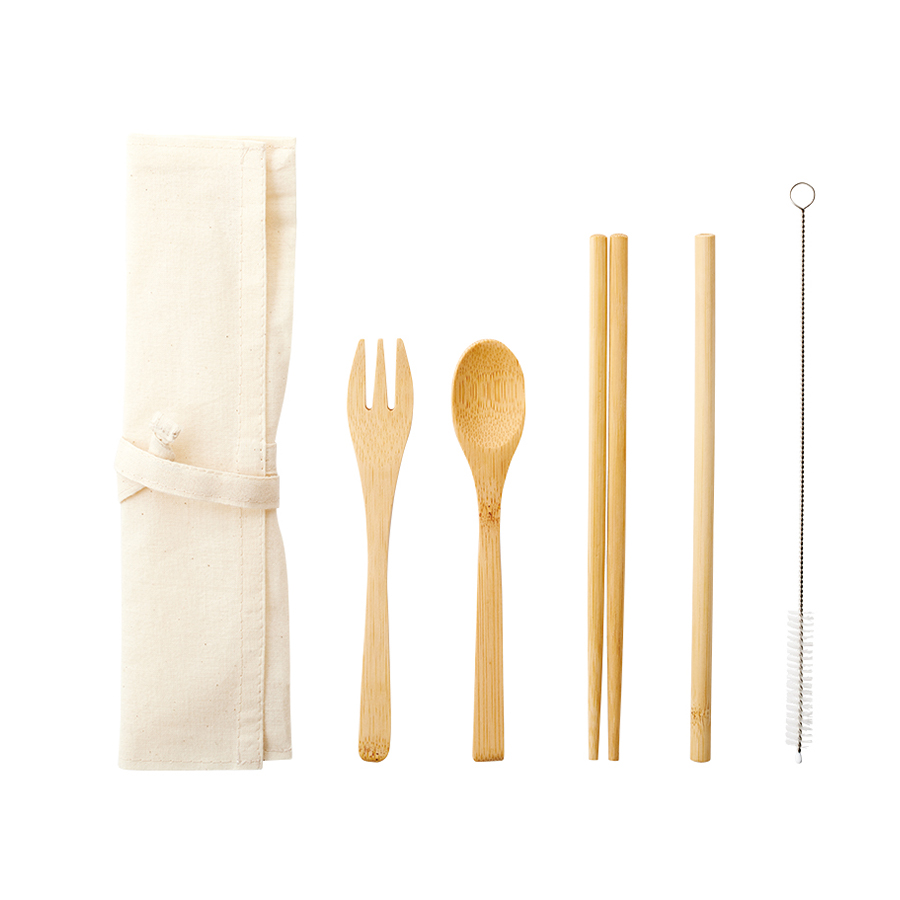 【アウトレット】カトラリーセット　バンブータイプ（5点）