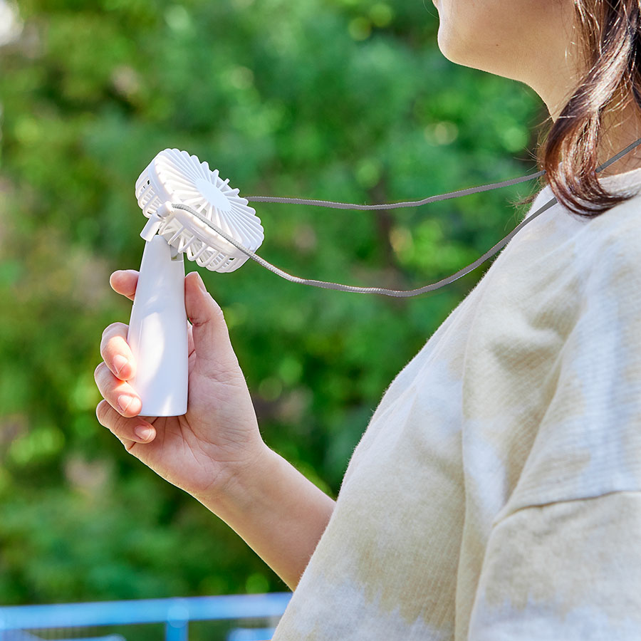 ポータブル首かけハンディファン