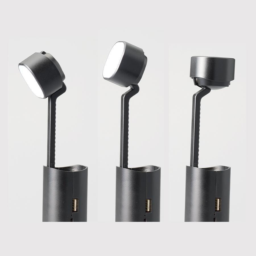 デスクライトにもなるUSBハンディライト（チャージャー機能付）