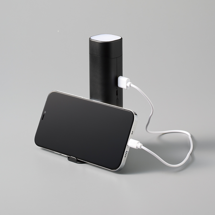 デスクライトにもなるUSBハンディライト（チャージャー機能付）