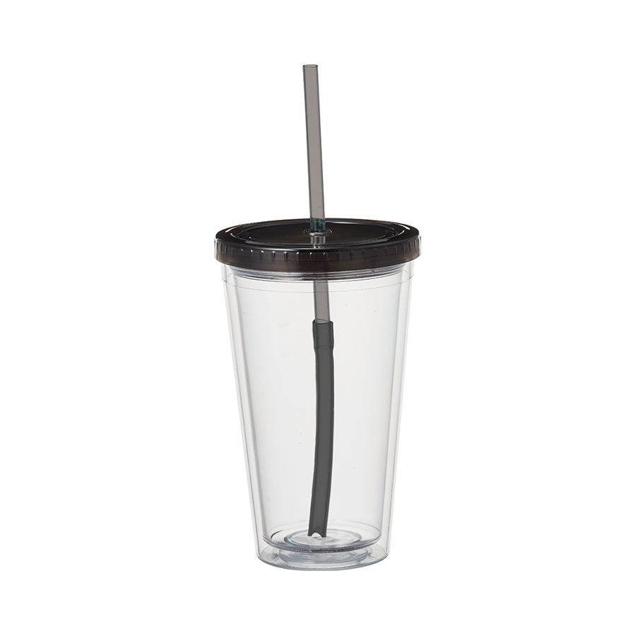 【アウトレット】ストロー付きクリアタンブラー