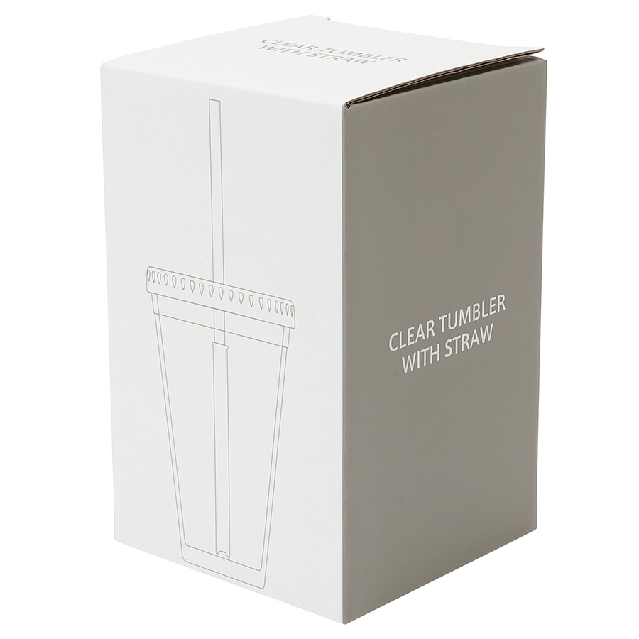 【アウトレット】ストロー付きクリアタンブラー