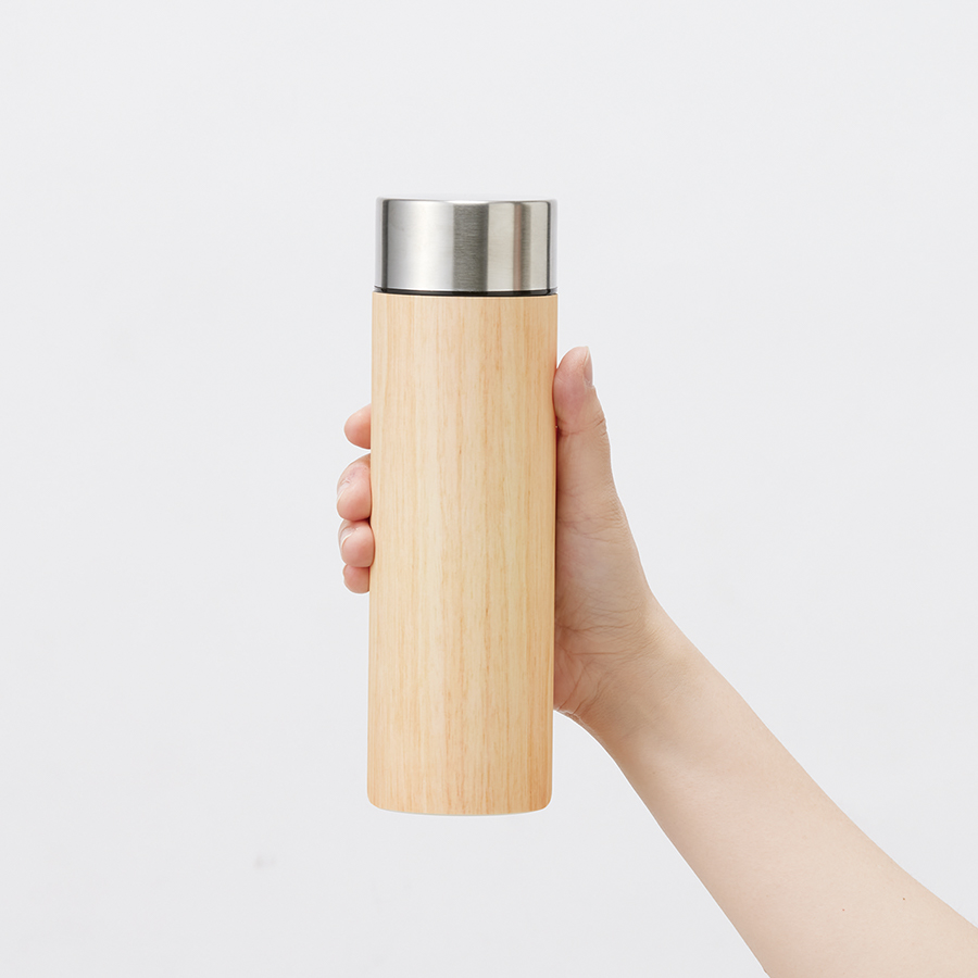 【アウトレット】木目調ボディサーモボトル450ml