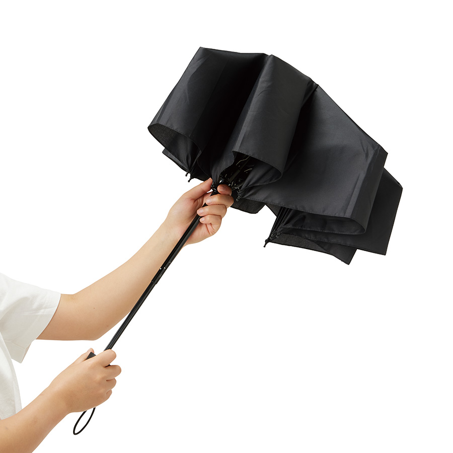 大判耐風UV折りたたみ傘（セミオートタイプ）