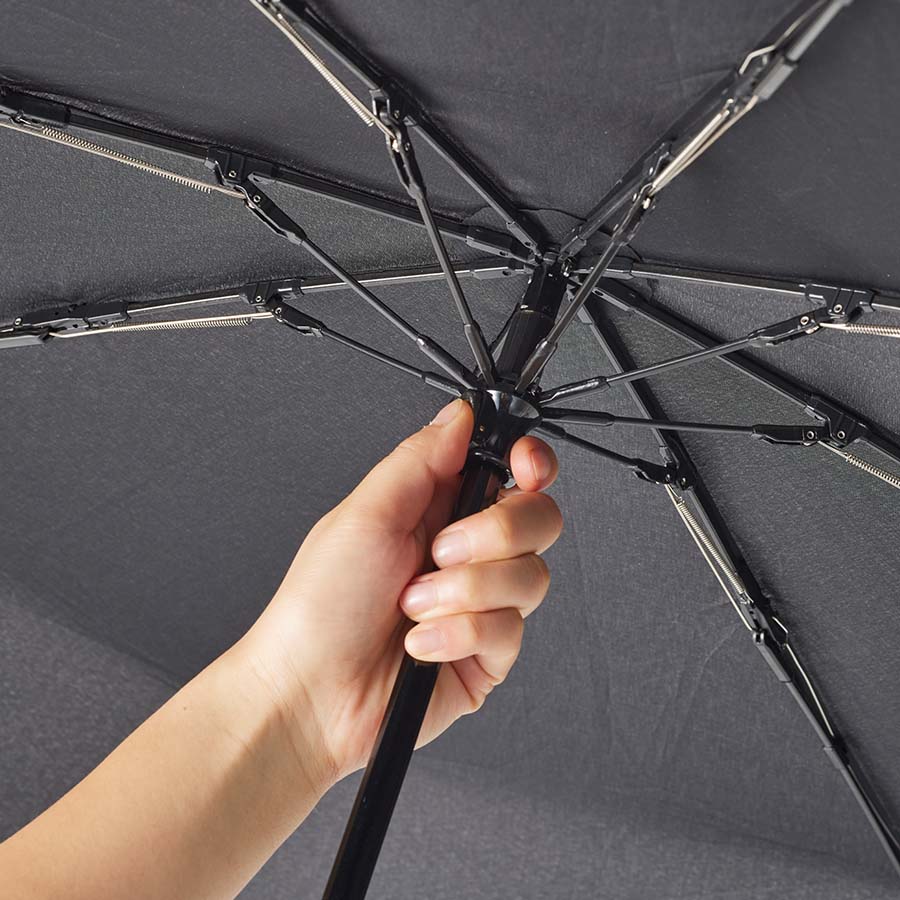 大判耐風UV折りたたみ傘（セミオートタイプ）