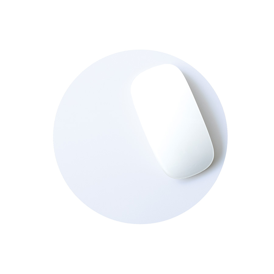 【アウトレット】ソフトマウスパッド　ラウンド　ホワイト