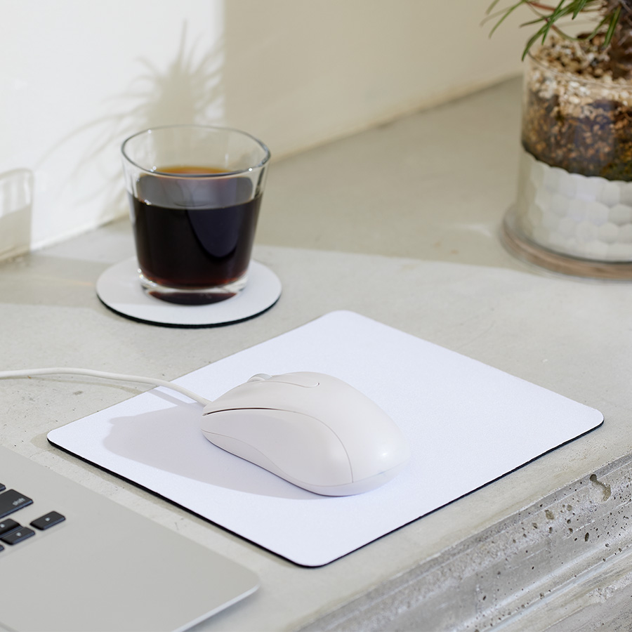 ソフトマウスパッド スクエア　ラージ　ホワイト