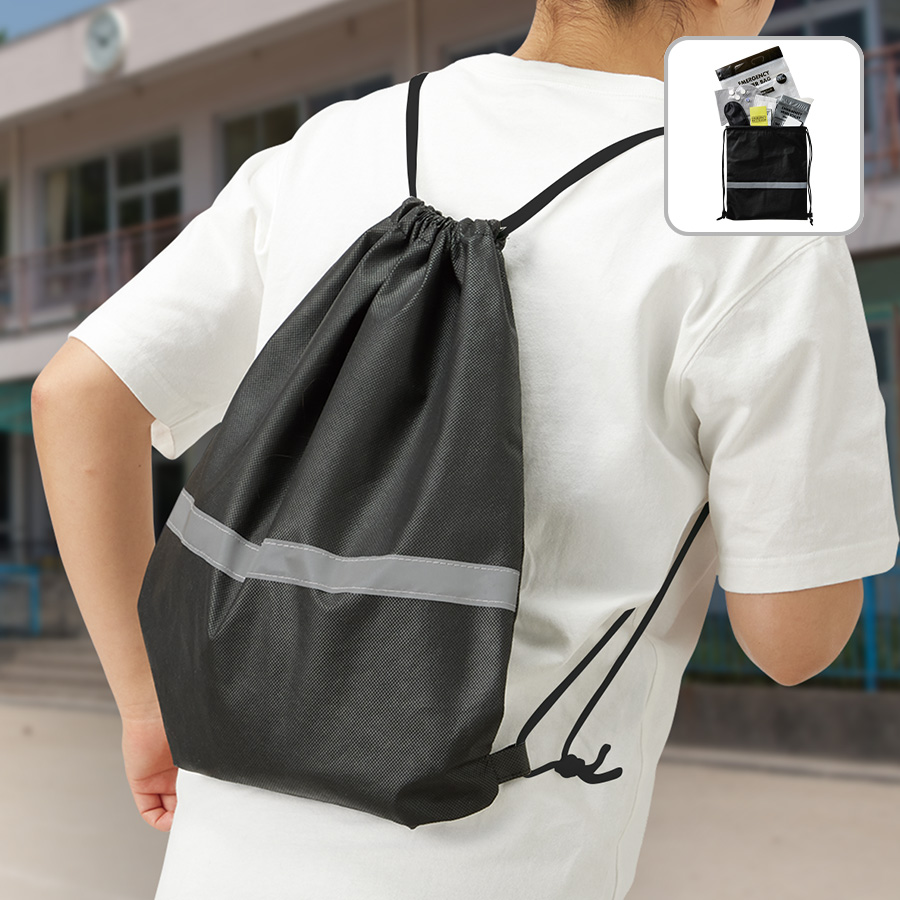 TS-1805-009防災緊急10点セット　リュックタイプ　ブラック