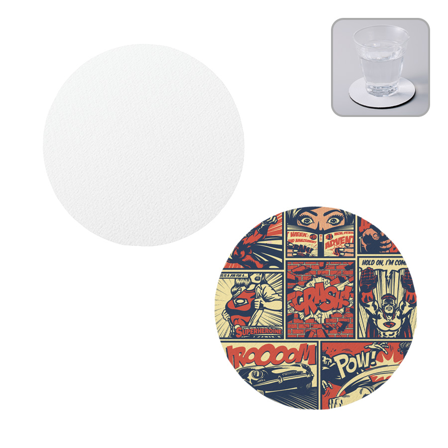 TS-1808-044ソフトコースター　ラウンド　ホワイト