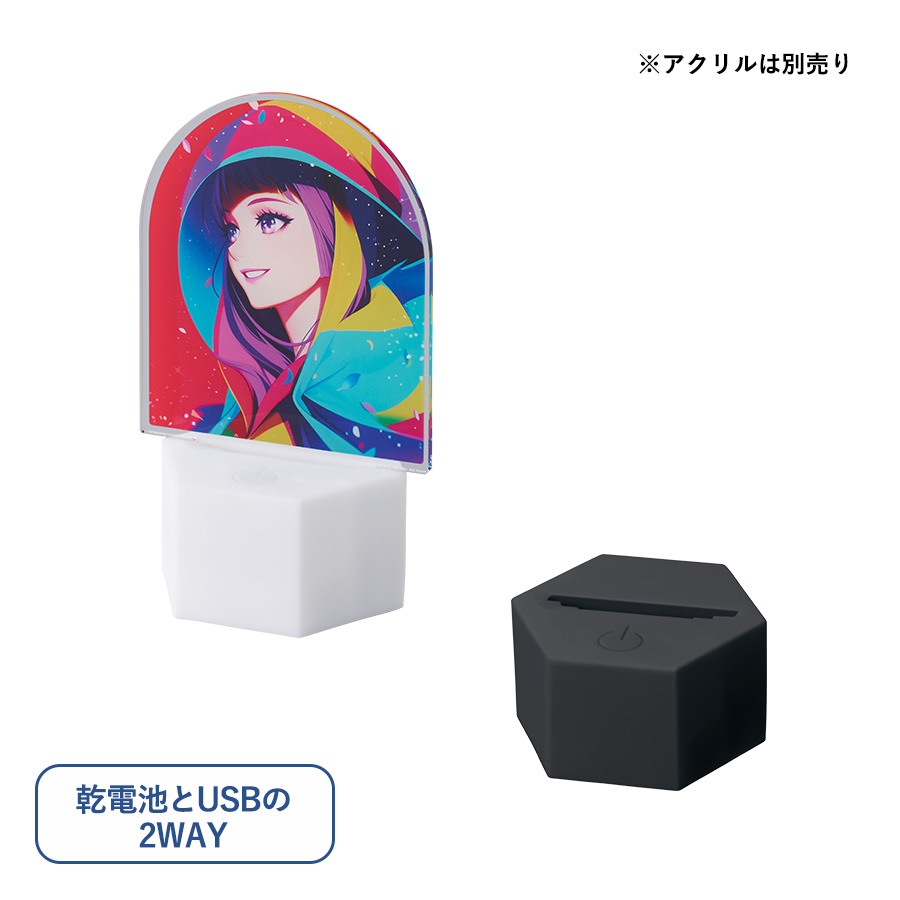 TS-1828【アウトレット】ライティングスタンドミニ　六角（アクリル板対応）