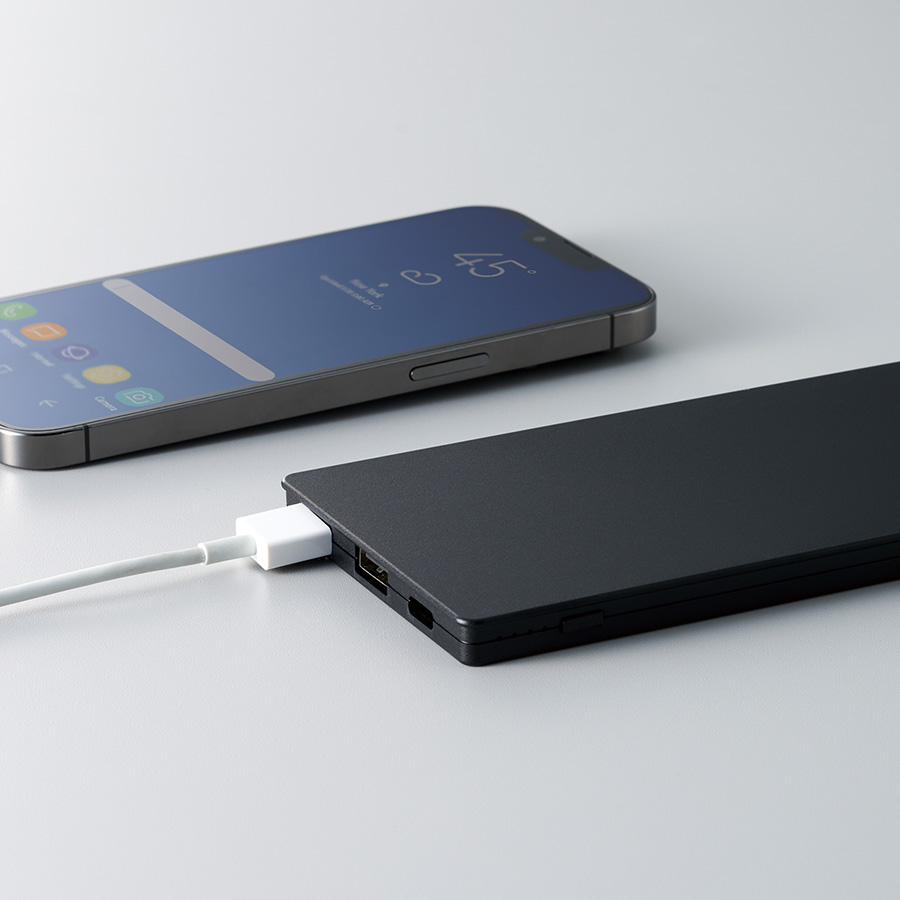 【アウトレット】全面印刷できるモバイルチャージャー6000フラット