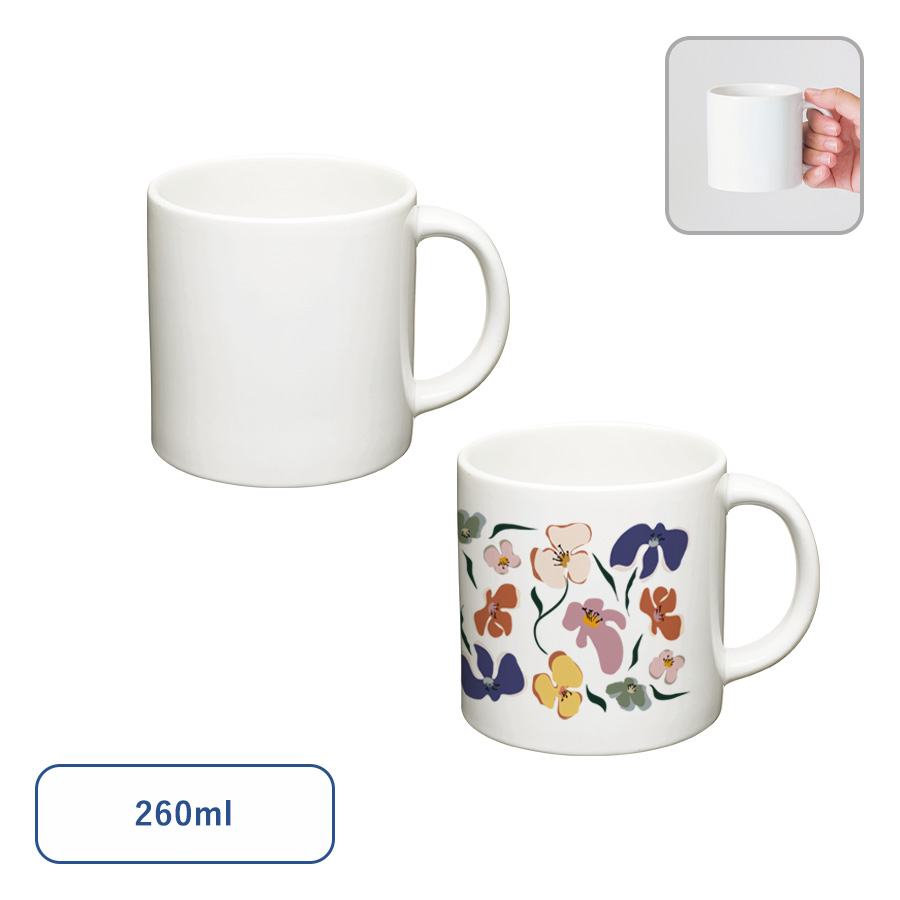 TS-1883-044陶器マグストレート（S＋）　ホワイト