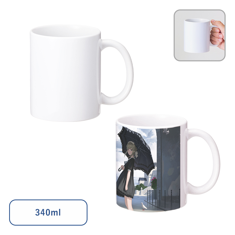 TS-1885-044陶器マグストレート（M+）　ホワイト