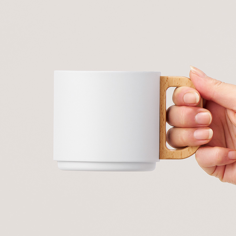 木製ハンドルサーモスタッキングマグ350ml